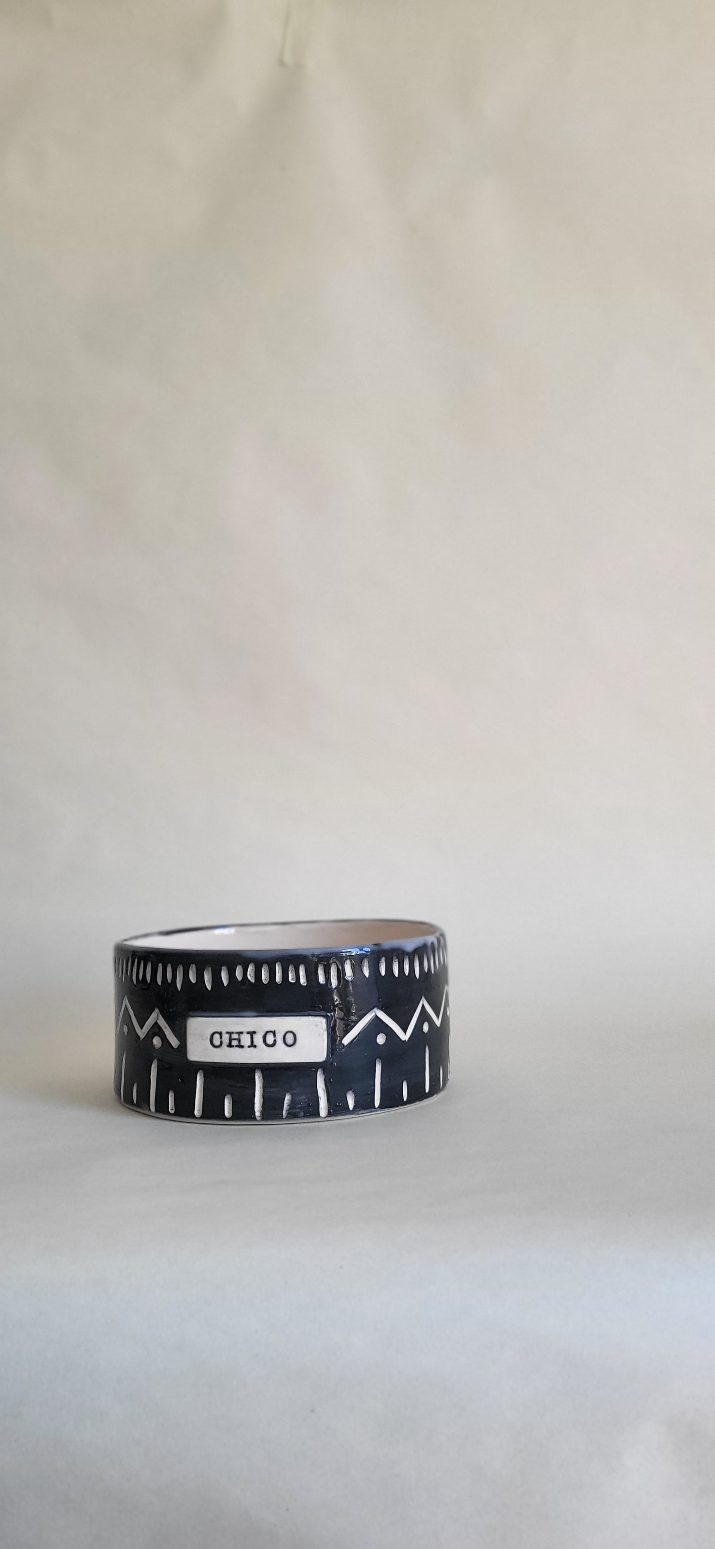 Ethnic Ceramic Dog Bowl
