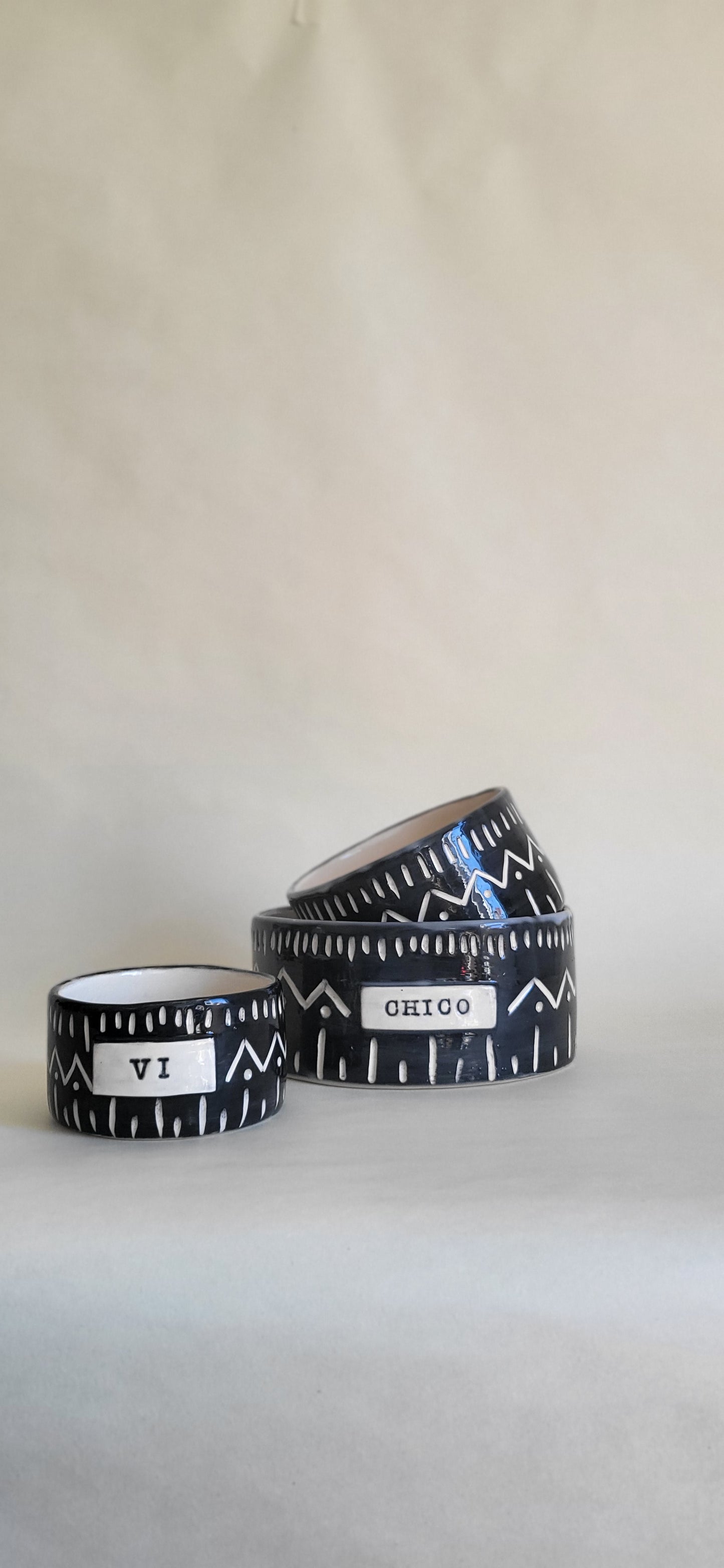 Ethnic Ceramic Dog Bowl