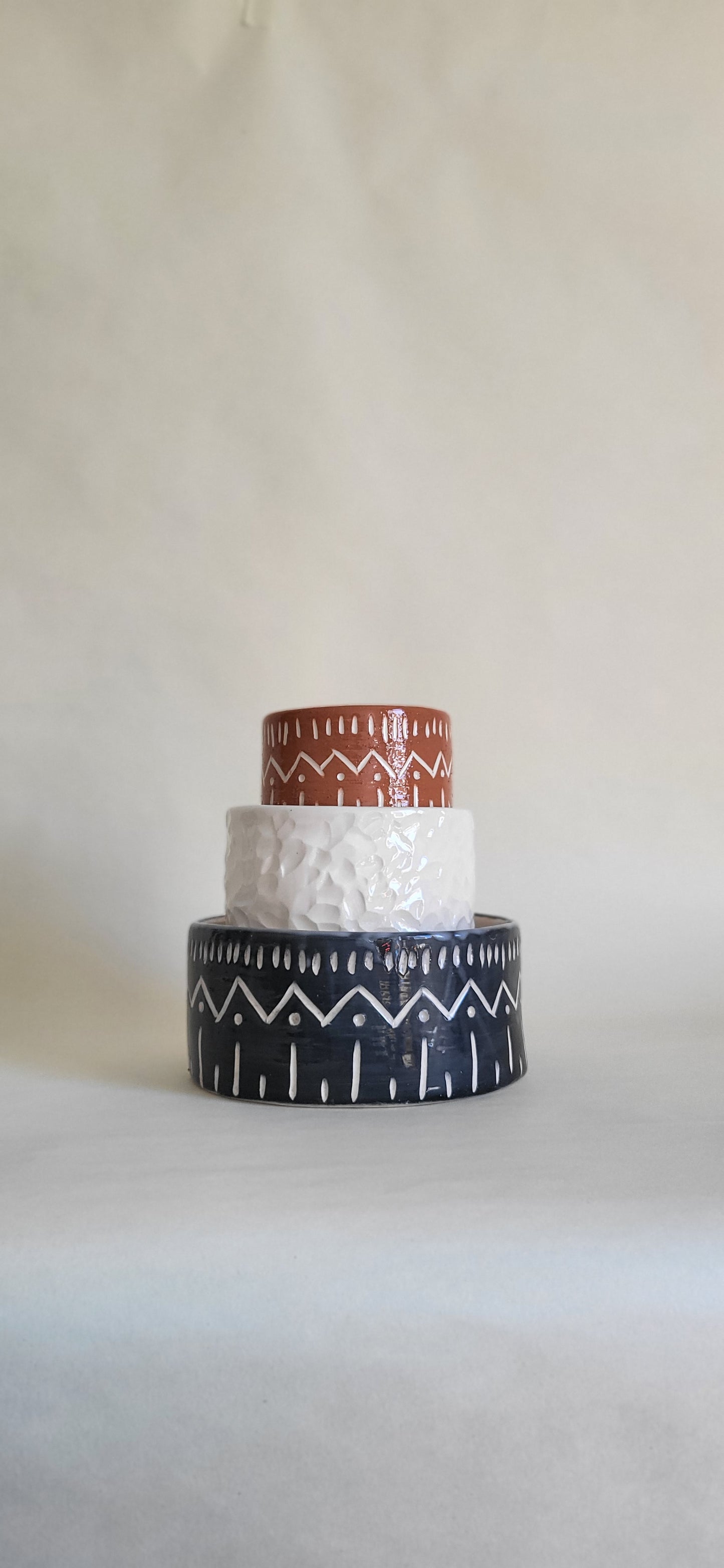 Ethnic Ceramic Dog Bowl