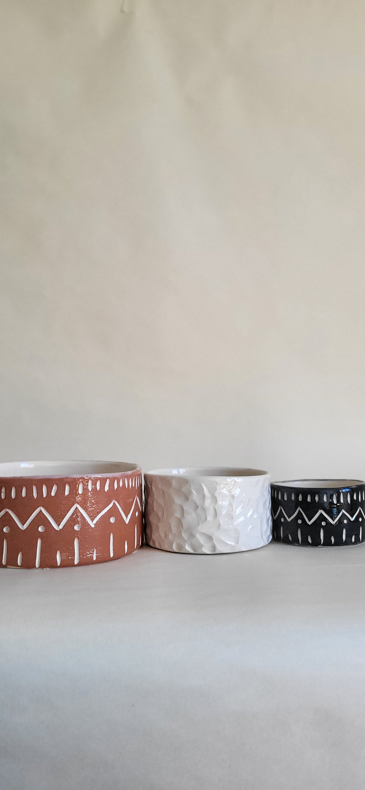 Ethnic Ceramic Dog Bowl