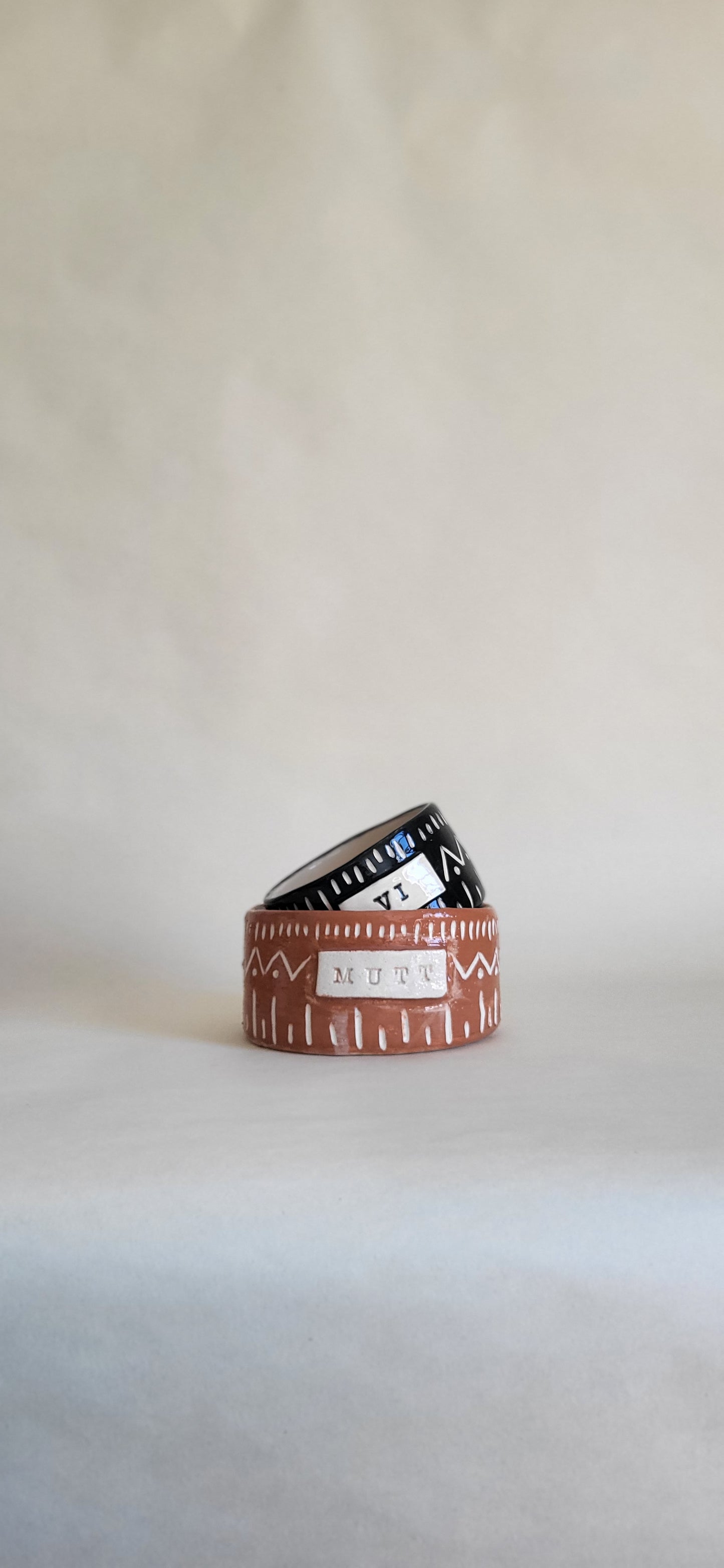 Ethnic Ceramic Dog Bowl