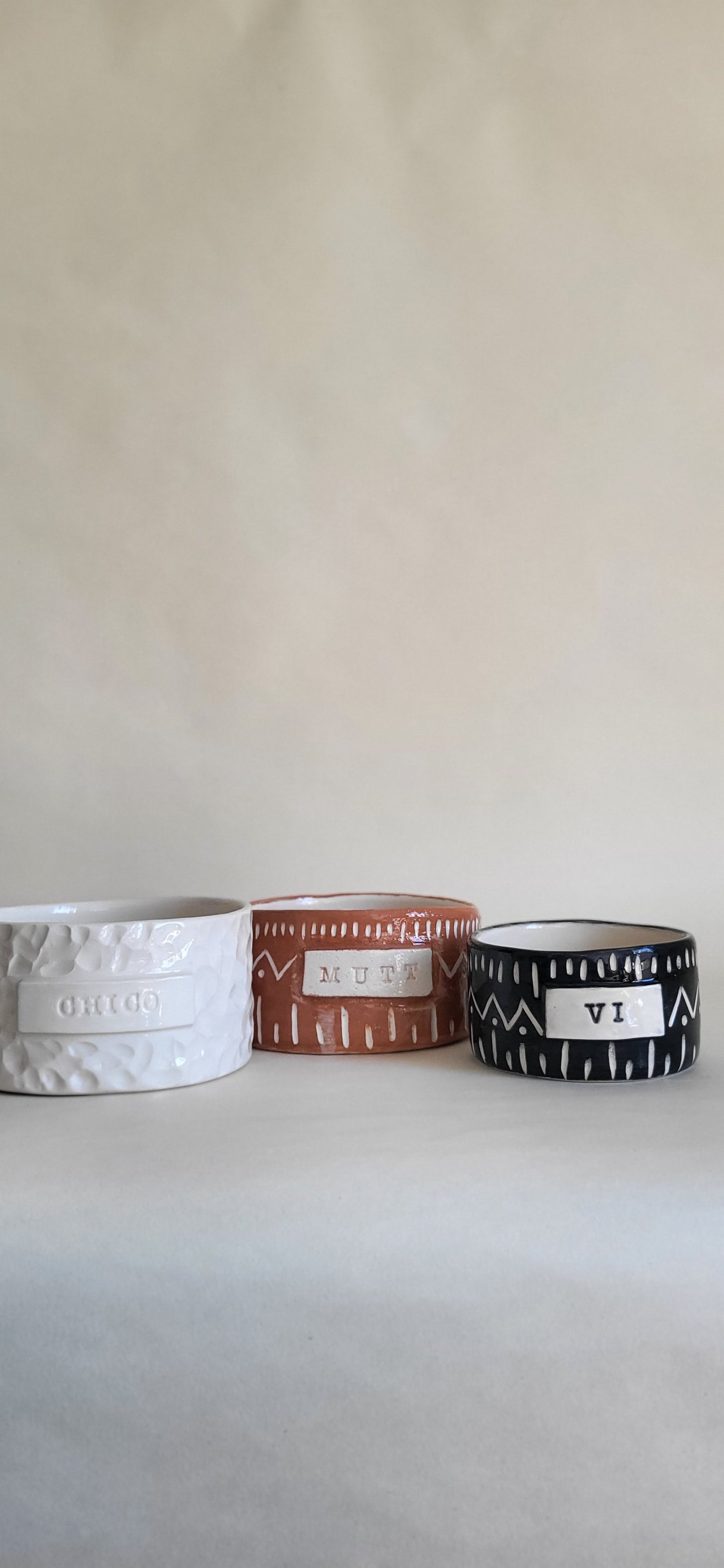 Ethnic Ceramic Dog Bowl